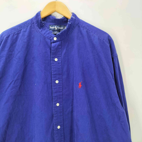 ラルフローレン RALPH LAUREN BLAKE バンドカラー ポニー刺繍 L/S シャツ メンズ import:XXL